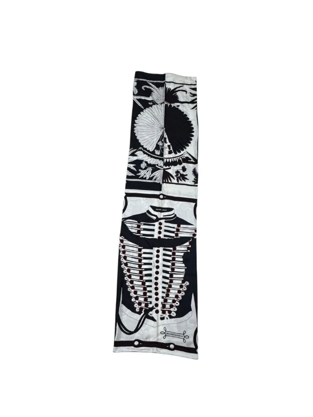Hermes Brazil & Brandebre Bead Shawl Scarf